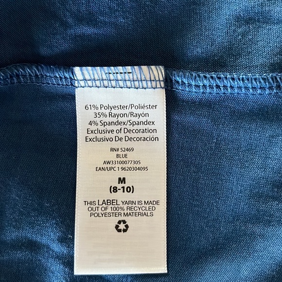 Athletic Works Women’s Graphic Print Sleeveless Blue Activewear Tank Sz M (8-10) - Picture 8 of 9